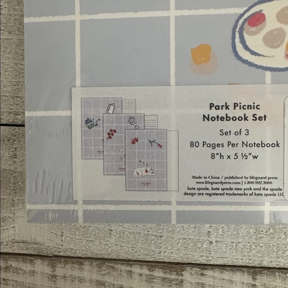 Nwt Kate spade park picnic notebook set - Picture 5 of 6